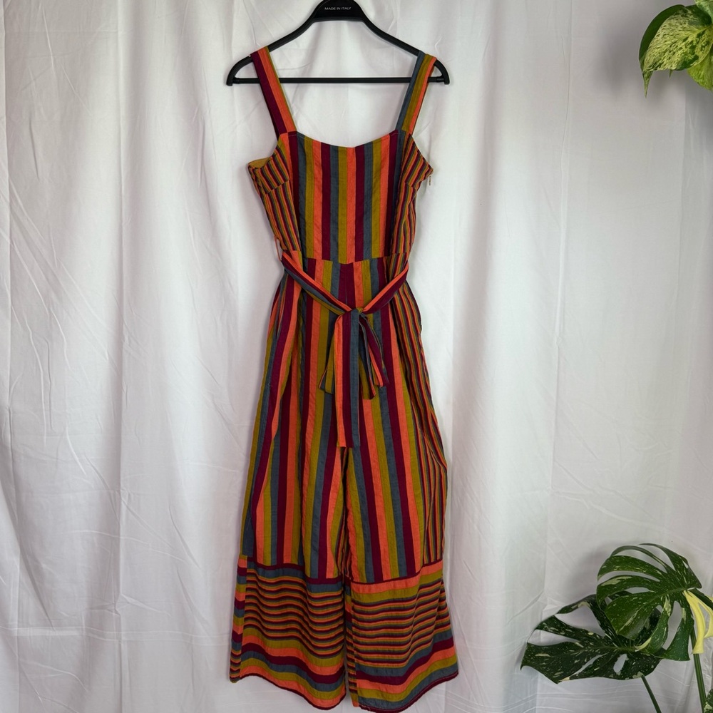 LUCCA Striped Wide-Leg Jumpsuit